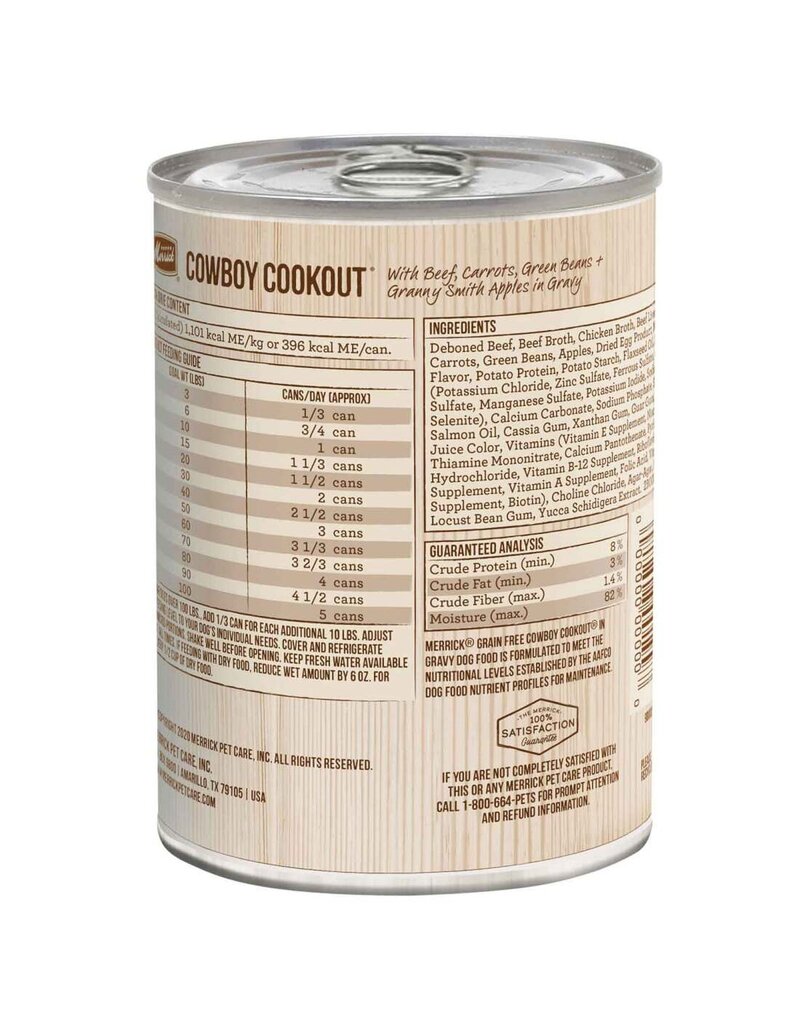 Merrick Merrick Grain Free Cowboy Cookout Canned Dog Food 12.7oz can