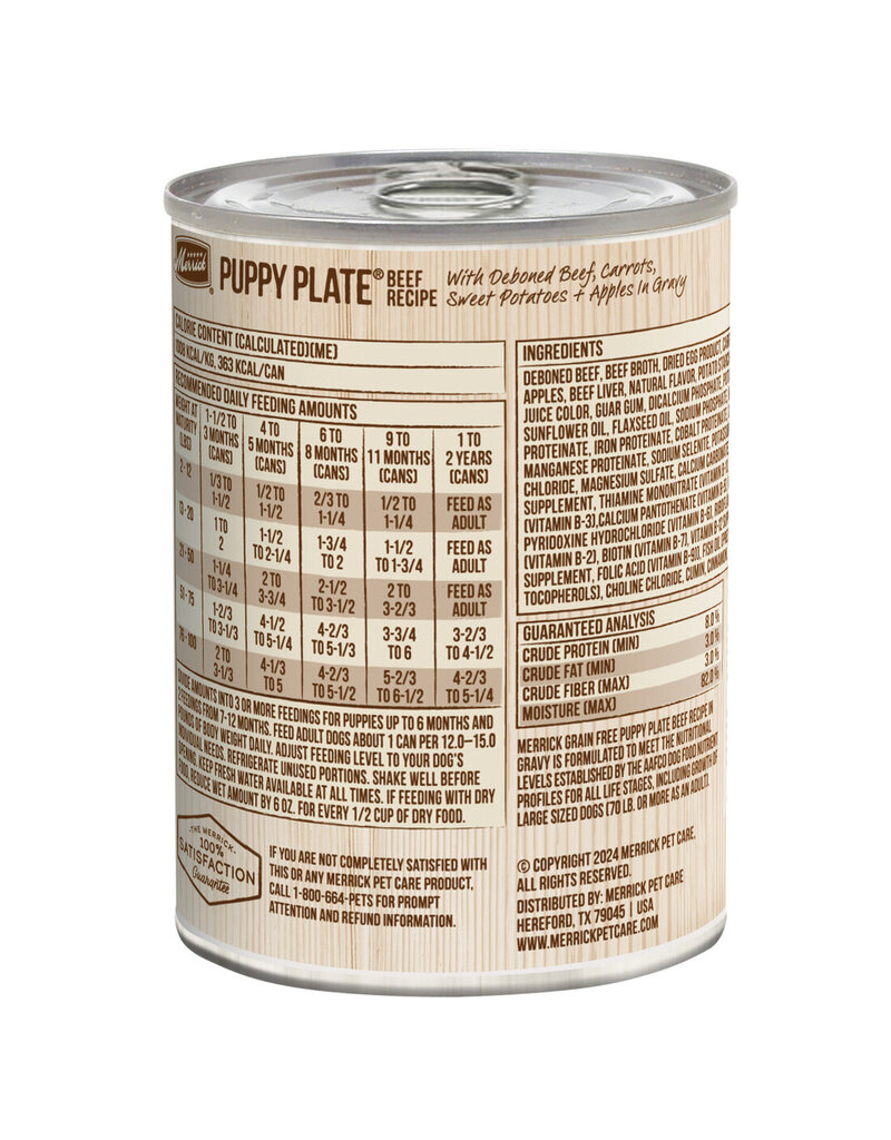 Merrick Merrick Puppy Plate Beef 12.7 oz can