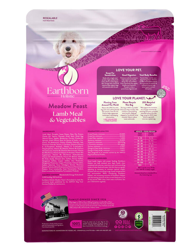 Earthborn Holistic Earthborn Meadow Feast Pea Free Lamb