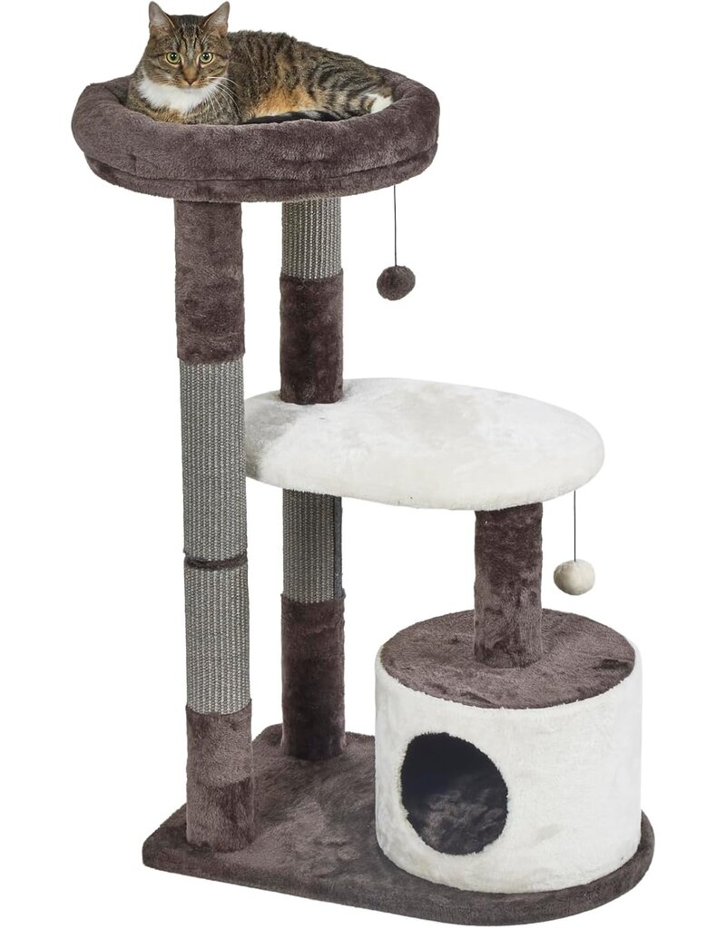 Ethical Pet Feline Nuvo Alden Cat Furniture Brown/White 21 x 31 x 40.5