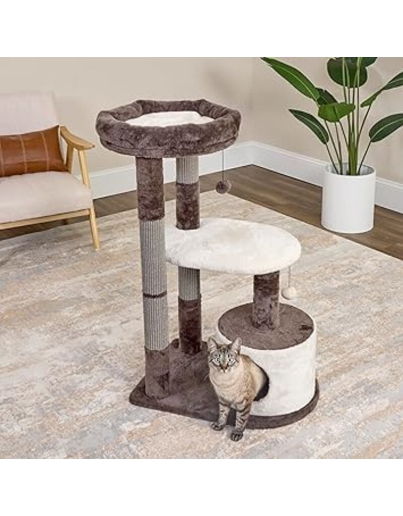 Ethical Pet Feline Nuvo Alden Cat Furniture Brown/White 21 x 31 x 40.5