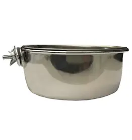 A&E Cage Company A&E Stainless Steel Coop Cup W/Ring and Bolt 10 Oz