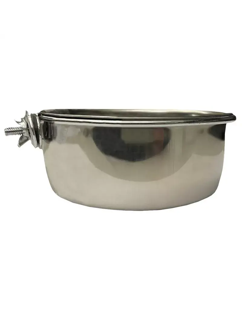 A&E Cage Company A&E Stainless Steel Coop Cup W/Ring and Bolt 10 Oz