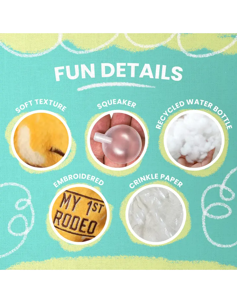 Snugarooz Snugarooz Baby First Rodeo Dog Toy 6 In