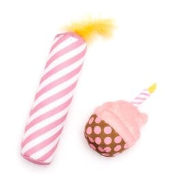 The Worthy Dog The Worthy Cat Birthday Cupcake & Candle Cat Toy Set