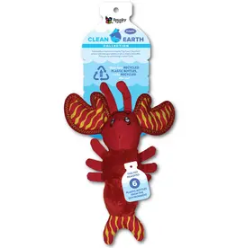Spunky Pup Clean Earth Lobster Dog Toy Sm