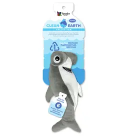Spunky Pup Recycled Plush Shark Dog Toy Sm