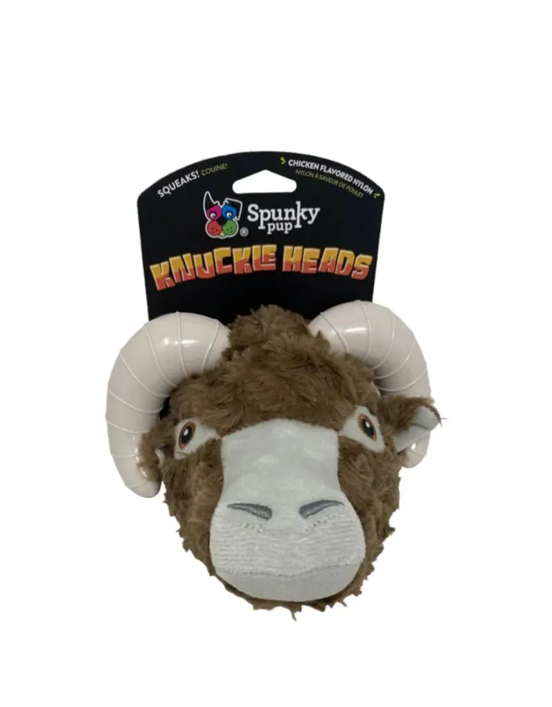 Spunky Pup Plush Chew Dog Toy Ram