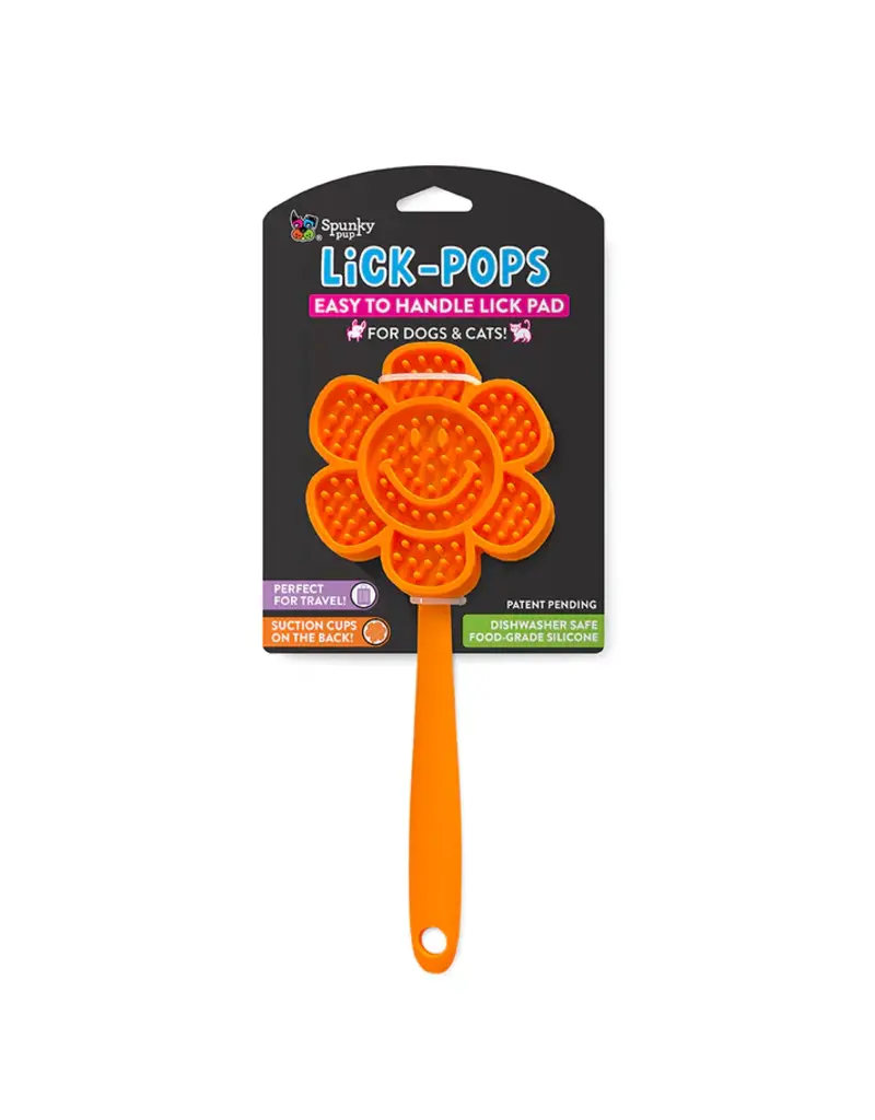 Spunky Pup Spunkypup Lick Pops Lick Pad Spatula Smile Flower