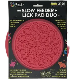 Spunky Pup Slow Feeder and Lick Pad Combo Bowl