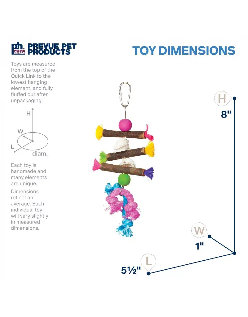 Prevue Pet Tropical Teasers Shells and Sticks Bird Toy