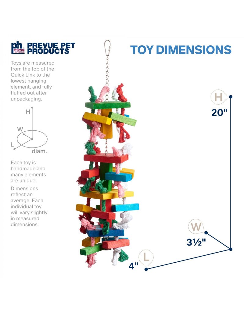 Prevue Pet Prevue Pet Tower Bird Toy 6X6X21