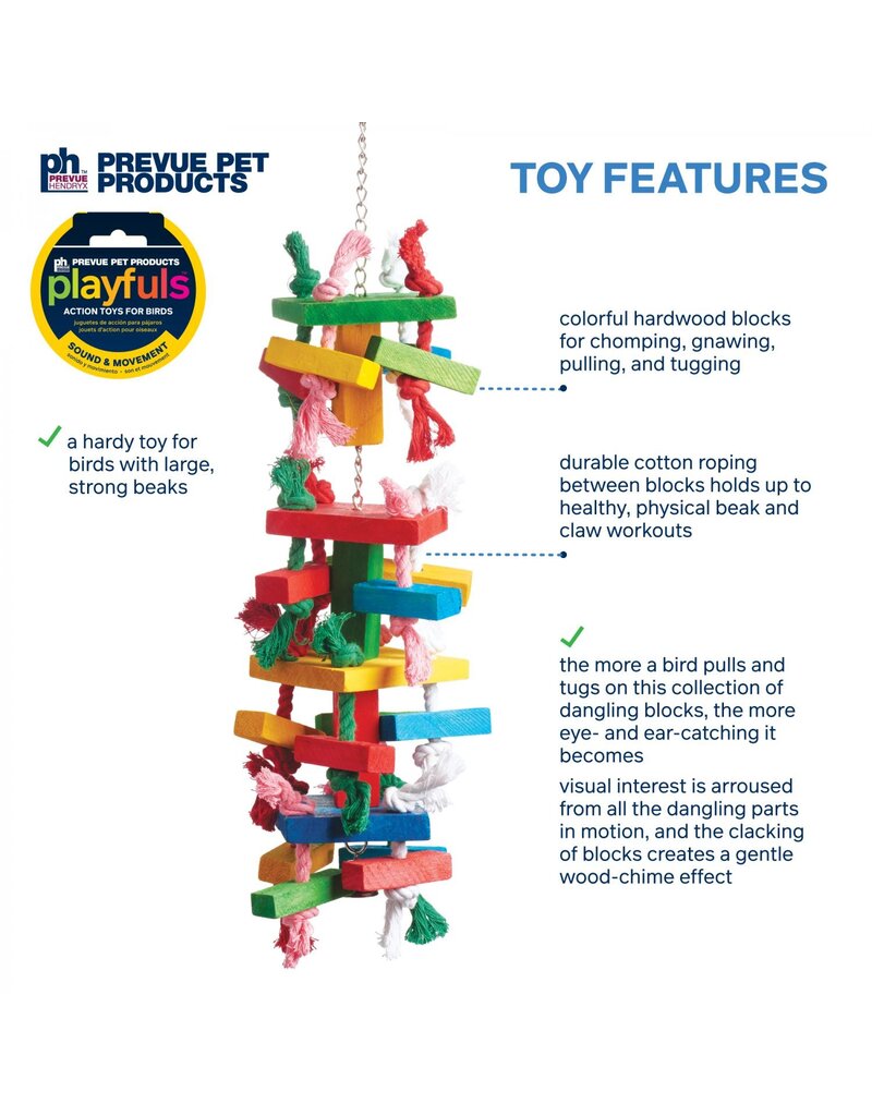 Prevue Pet Prevue Pet Tower Bird Toy 6X6X21