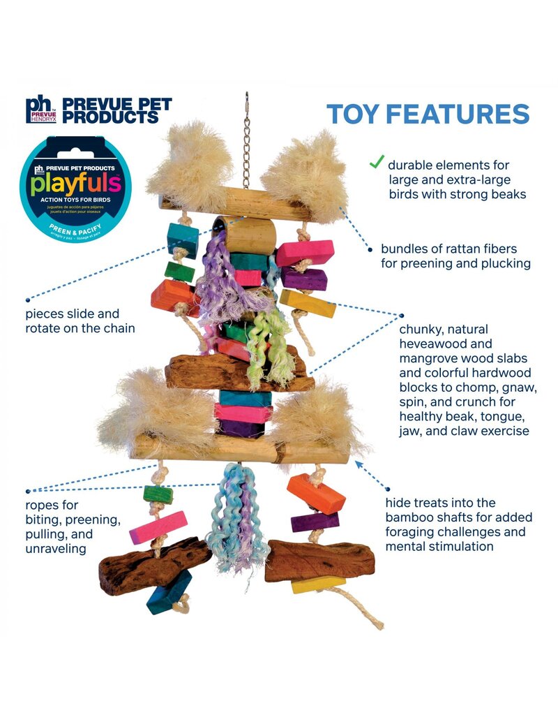 Prevue Pet Prevue Fluff N Stuff Bird Toy