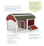 Prevue Pet Prevue Red Barn Chicken Coop 72x36x39 In