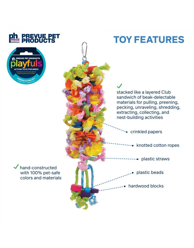 Prevue Pet Prevue Pet Club Bird Toy 4.5X14