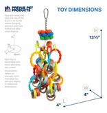 Prevue Pet Lops and Rings Bird Toy 4x4x13.5 in