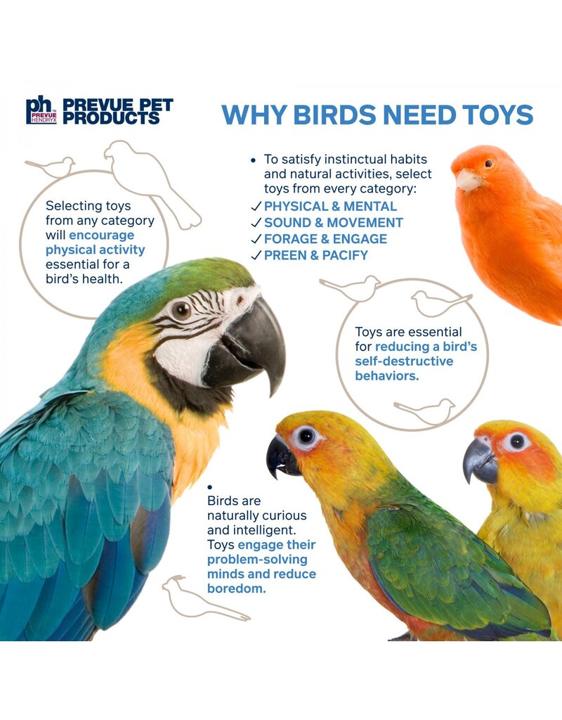 Prevue Pet Party Popper Bird Toy 6x2.75x12.75 In