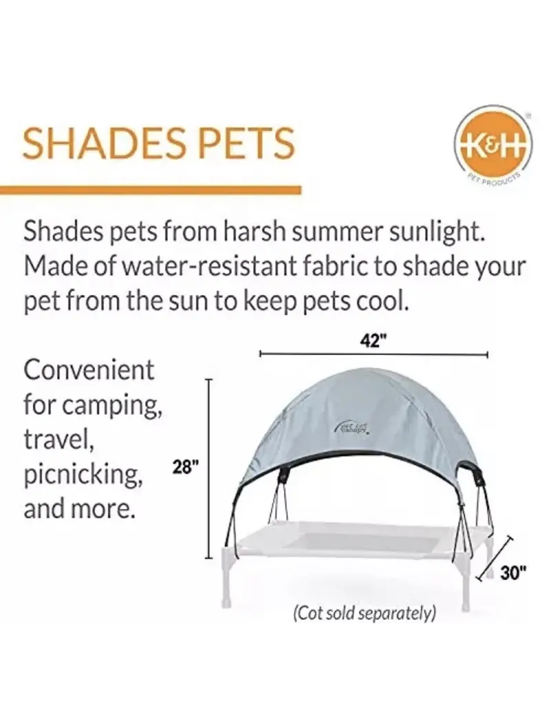 K&H Manufacturing KH Pet Cot Canopy Large Gray