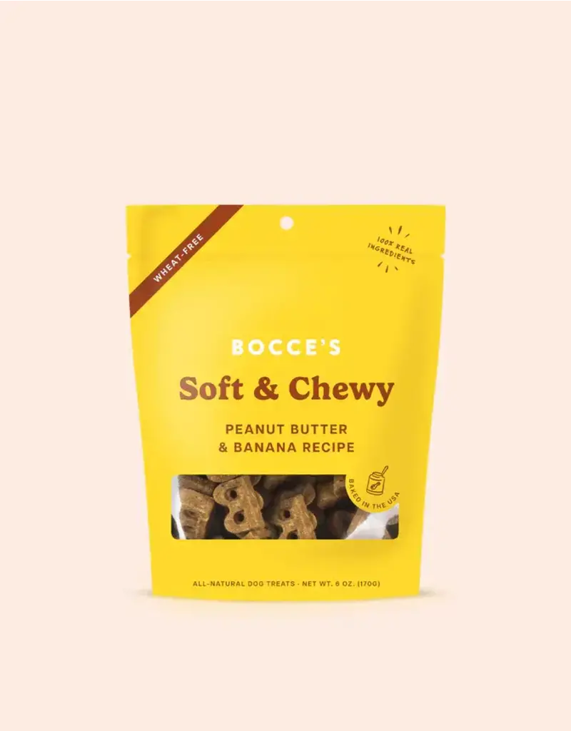Bocces Bakery Bocce's Bakery Soft and Chewy Peanut Butter and Banana Dog Treats 6 Oz
