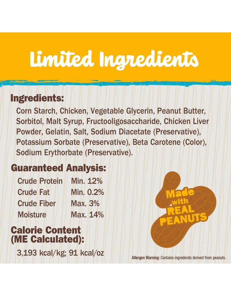 IMS Cadet Chewalicious Rawhide Free Rolls Dog Chews Peanut Butter 10 Pk