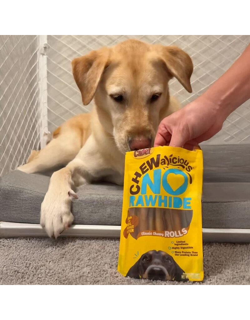 IMS Cadet Chewalicious Rawhide Free Rolls Dog Chews Peanut Butter 10 Pk