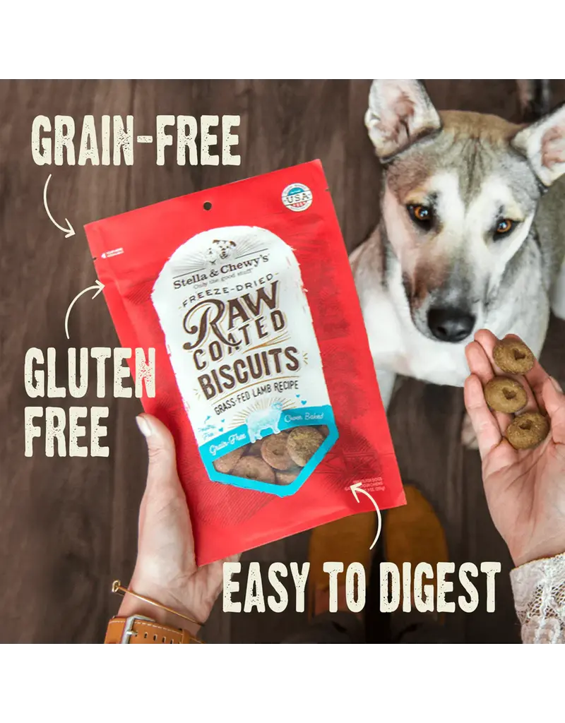 Stella & Chewys Stella & Chewy's Grass-Fed Lamb Raw Coated Biscuits 9oz