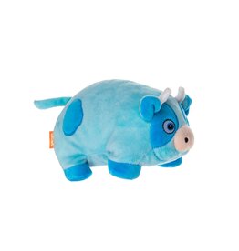 Growls Trofflers Cow Dog Toy Blue
