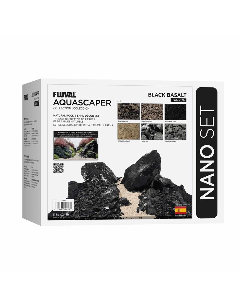 Fluval Fluval Aquascapers Natural Rock & Sand Kit Black Basalt Canyon