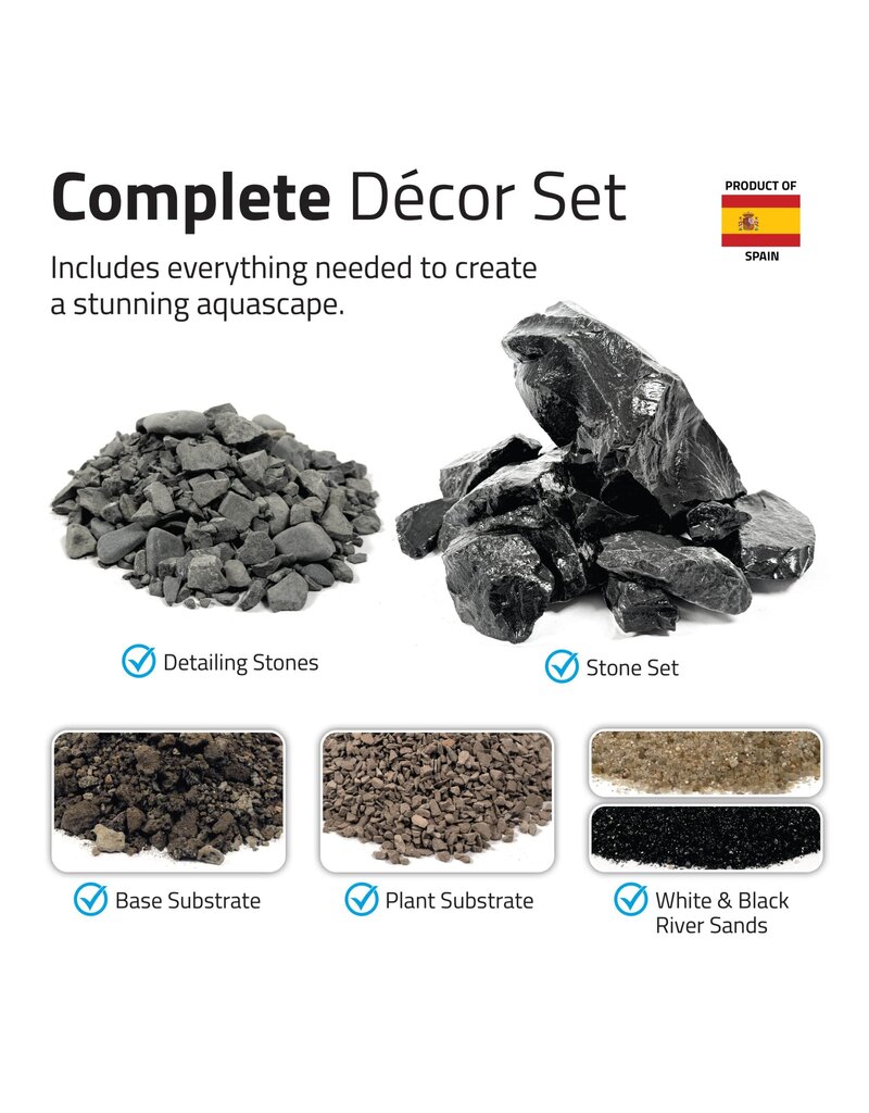 Fluval Fluval Aquascapers Natural Rock & Sand Kit Black Basalt Canyon