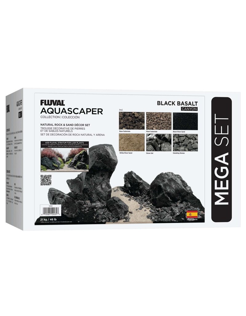 Fluval Fluval Aquascapers Natural Rock & Sand Kit Black Basalt Canyon