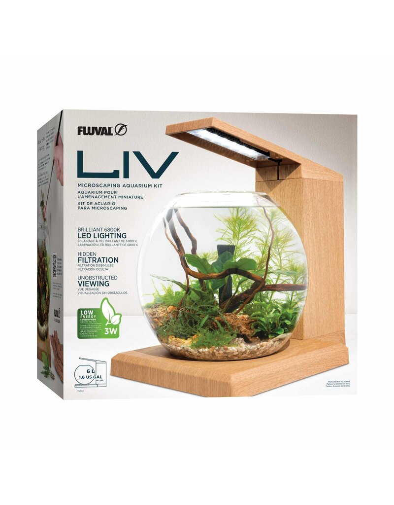 Fluval Fluval LIV Microscaping Aquarium Kit Teak 1.6 Gallon