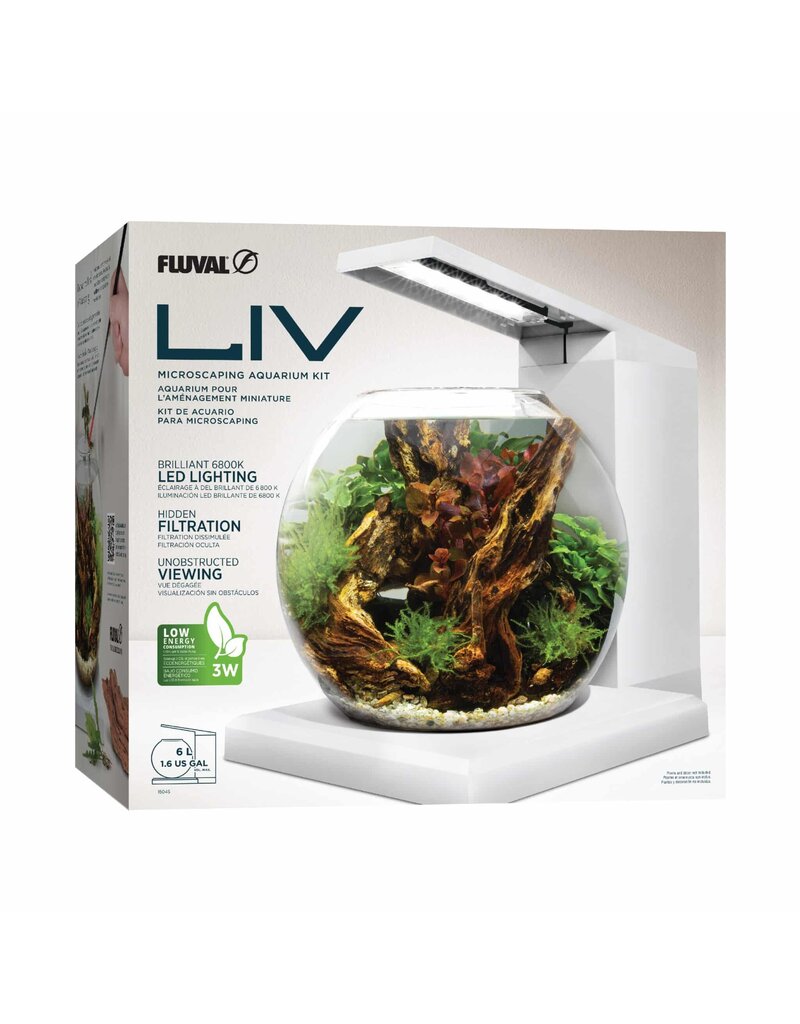 Fluval Fluval LIV Microscaping Aquarium Kit White 1.6 Gallon