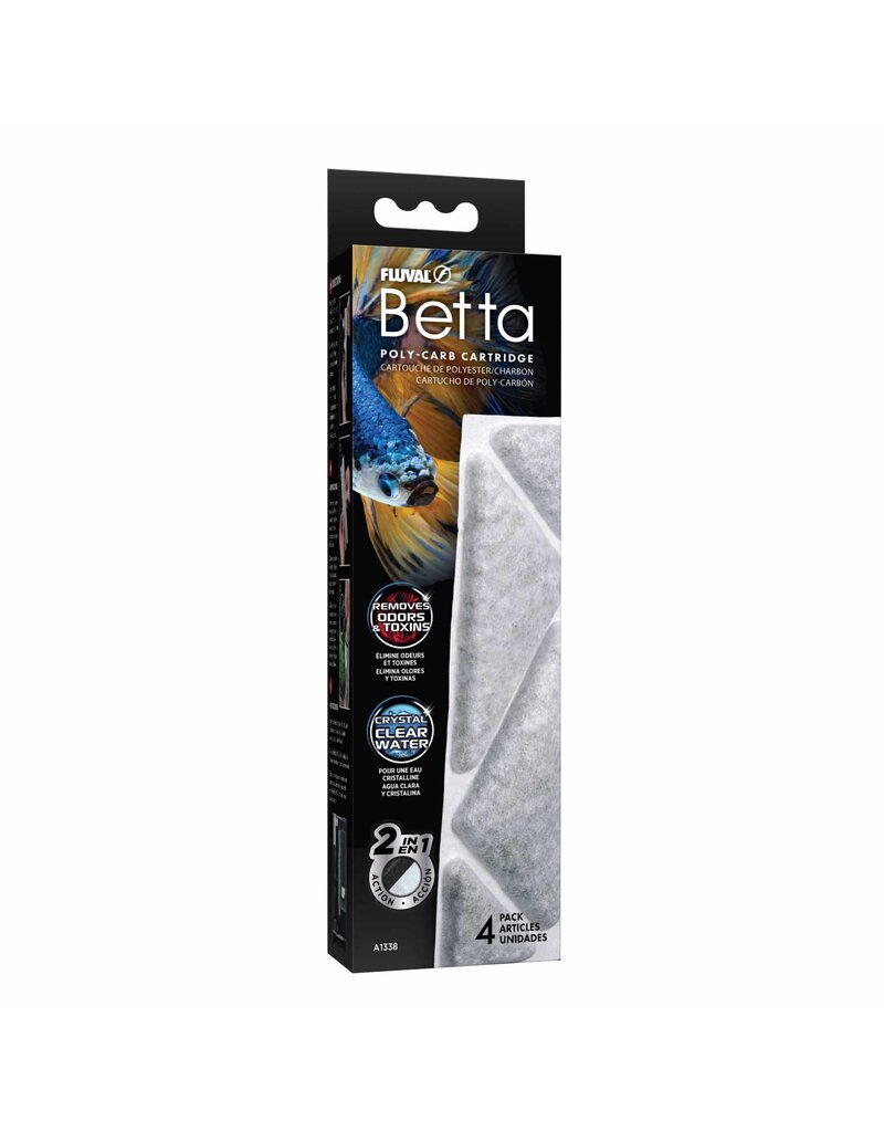 Fluval Fluval Betta Poly-Carb Cartridge for 6 Gal Aquarium 4-pack