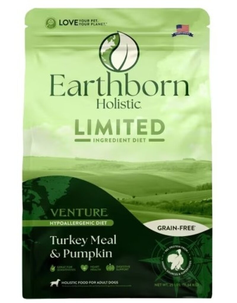 Earthborn Holistic Earthborn Holistic  Venture  LID GF Turkey Pumpkin Dog Food 25 Lb