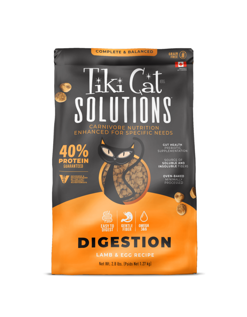 Tiki Pet Tiki Cat Solutions Digestion Lamb & Egg Baked Kibble