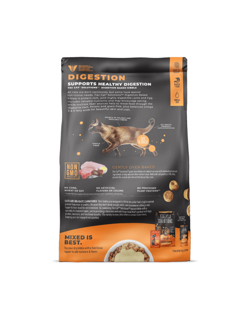 Tiki Pet Tiki Cat Solutions Digestion Lamb & Egg Baked Kibble
