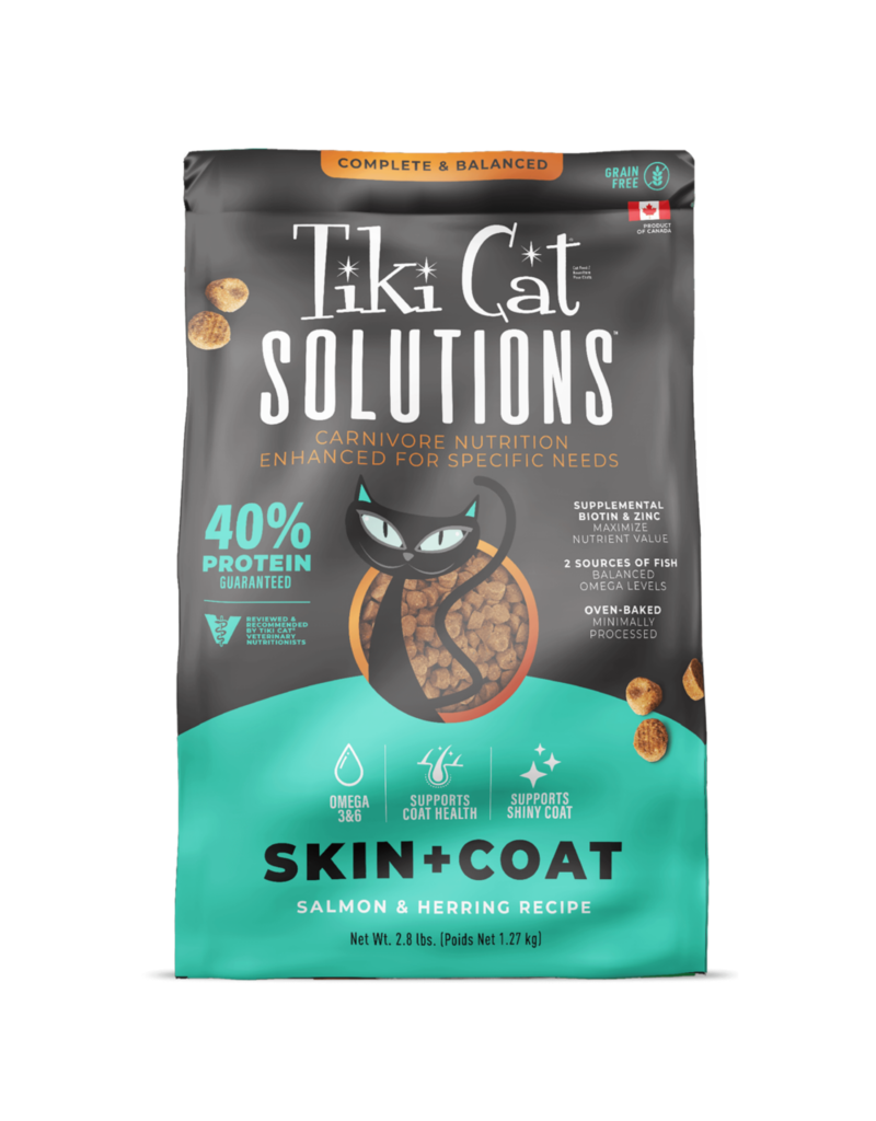 Tiki Pet Tiki Cat Solutions Skin & Coat Salmon & Herring Baked Kibble