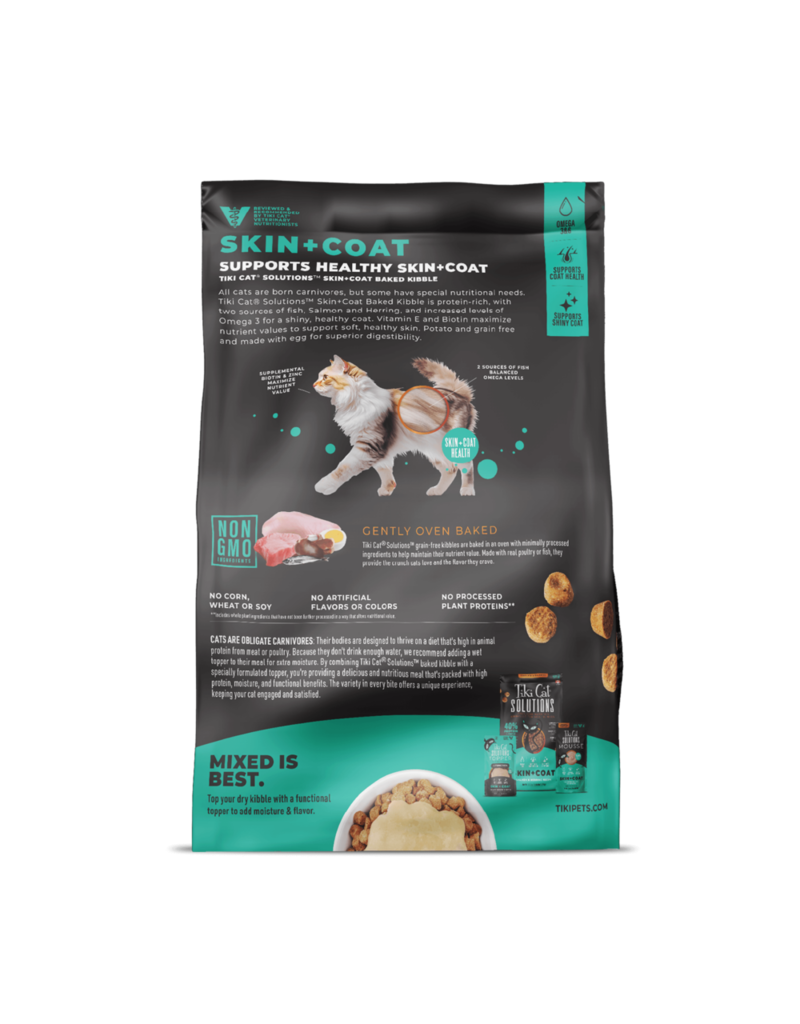 Tiki Pet Tiki Cat Solutions Skin & Coat Salmon & Herring Baked Kibble