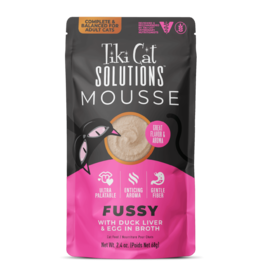 Tiki Pet Tiki Cat Solutions Mousse Fussy Duck, Liver & Egg 2.4 Oz pouch