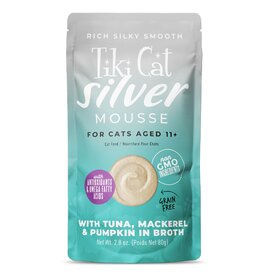 Tiki Pet Tiki Cat Silver Mousse Tuna, Mackerel & Pumpkin Cat Food 2.8 Oz pouch