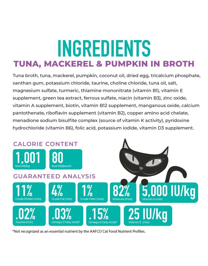 Tiki Pet Tiki Cat Silver Mousse Tuna, Mackerel & Pumpkin Cat Food 2.8 Oz pouch