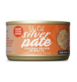 Tiki Pet Tiki Cat Silver Pate Chicken in Broth 2.4 Oz can