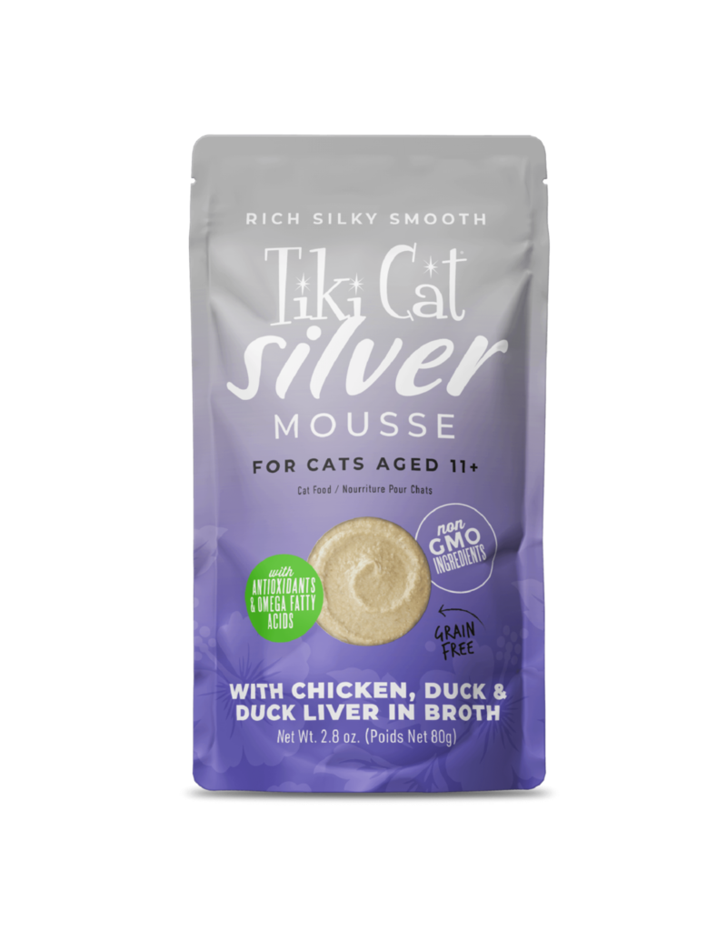 Tiki Pet Tiki Cat Silver Mousse Chicken, Duck & Duck Liver 2.8 Oz pouch