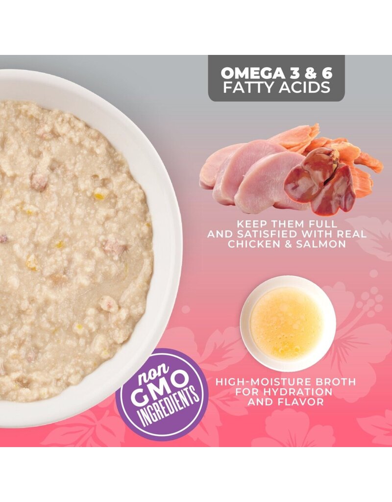 Tiki Pet Tiki Cat Silver Pate Chicken, Salmon & Chicken Liver in Broth 2.4 Oz can