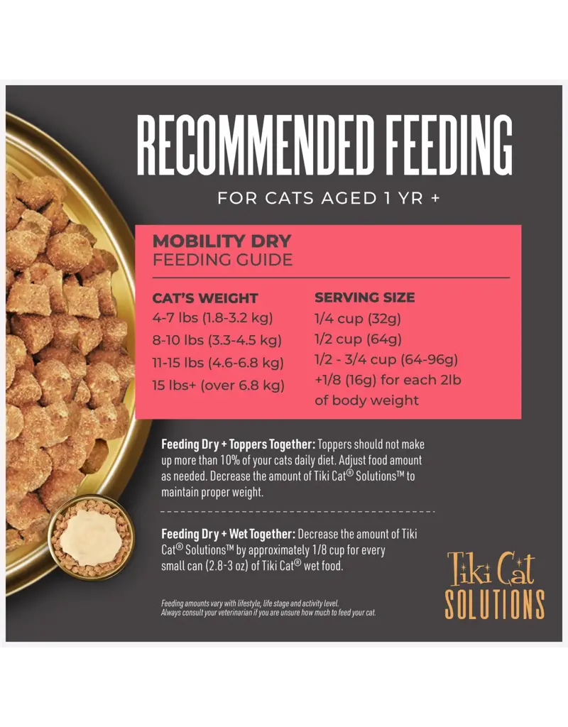Tiki Pet Tiki Cat Solutions Mobility Chicken & Turkey Baked Kibble 2.8 Lb