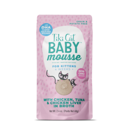 Tiki Pet Tiki Cat Baby Mousse Chicken, Tuna & Chicken Liver 2.4 Oz pouch