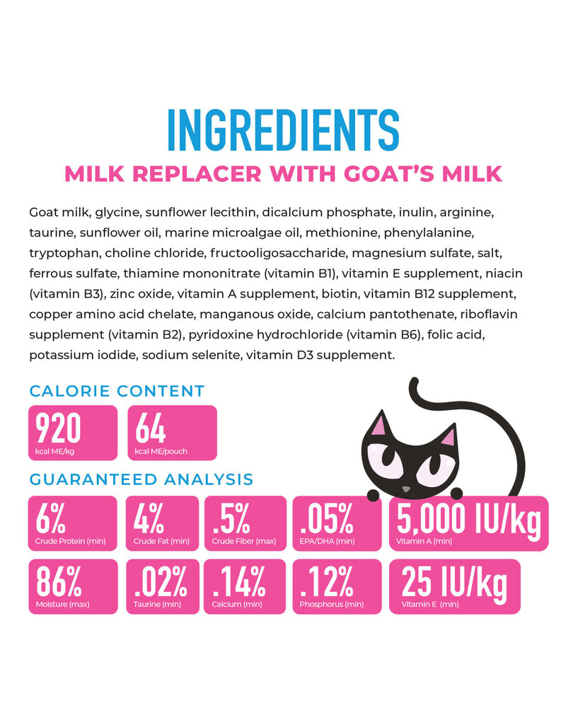 Tiki Pet Tiki Cat Baby Milk Replacer Goat Milk 6 Oz