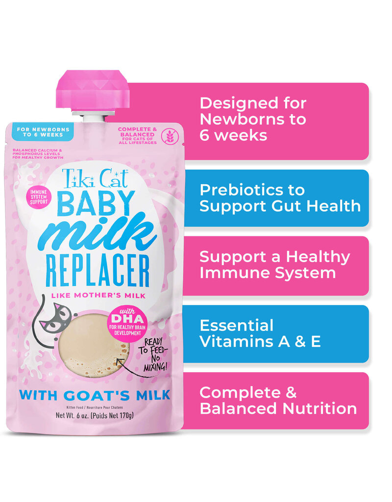 Tiki Pet Tiki Cat Baby Milk Replacer Goat Milk 6 Oz