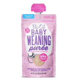Tiki Pet Tiki Cat Baby Weaning Puree Chicken & Chicken Liver 6 Oz